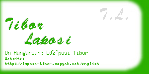 tibor laposi business card